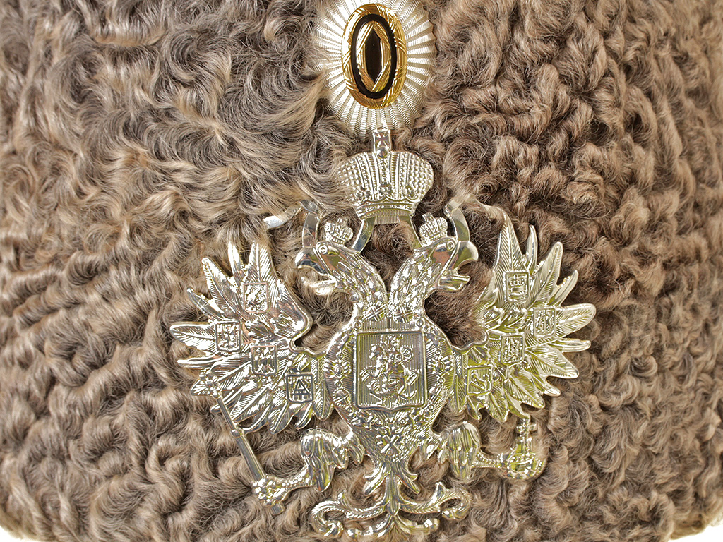 Папаха офицерская (белый прибор) образца 1910/1913 года. Россия, копия ...