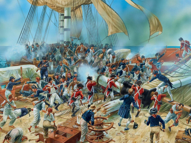 На абордаж! Что использовали в морских сражениях в конце 18 века в Великобритании?