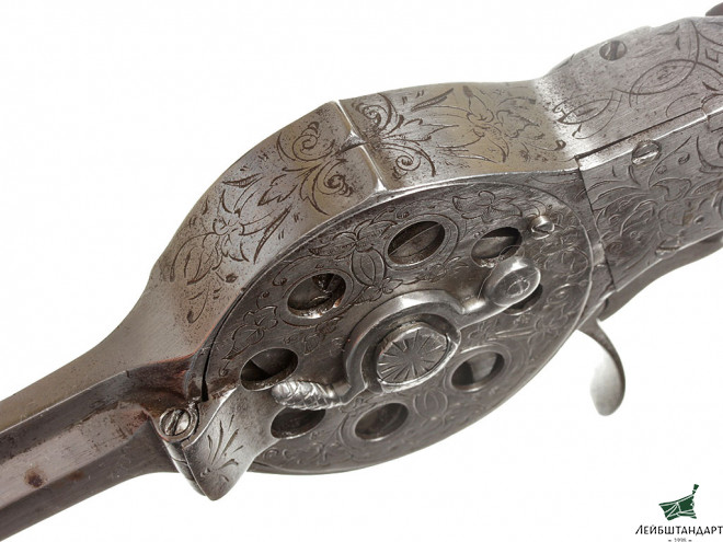Купить Капсюльный револьвер системы Ноеля (Rotovolver), 1860-е - 1870-е годы, Франция - Увеличенное изображение