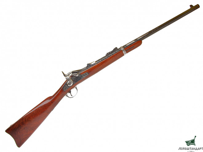 Изображение Кавалерийский карабин Спрингфилд обр.1873 года (Springfield M1873 "Trapdoor" Carbine) в памятном заказном исполнении, в футляре. США - Увеличенное изображение
