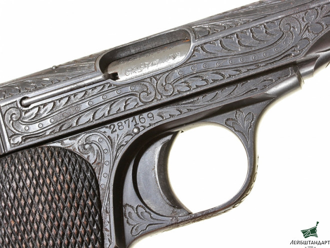 Фото Пистолет "Браунинг" обр.1910 года (Browning 1910) - украшенный вариант, Бельгия - Увеличенное изображение