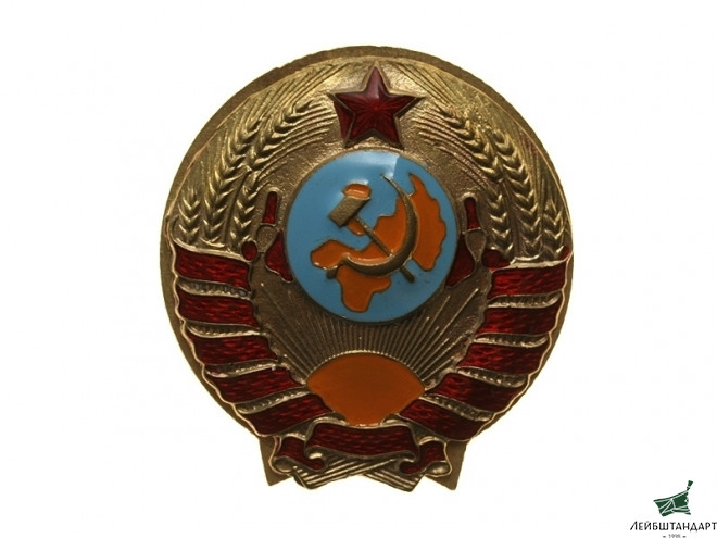 Фотография Нарукавный знак нач. состава милиции (РКМ) обр. 1939 года, СССР, копия - Увеличенное изображение