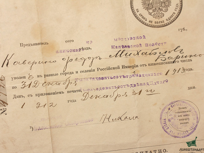Изображение Паспорт временный сроком на 1 год, Россия - Увеличенное изображение