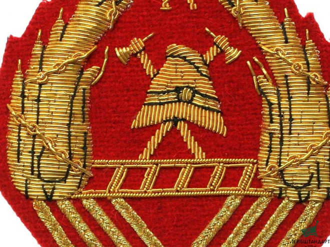 Изображение Нарукавный знак добровольца пожарной охраны в звании инспектора обр. 1925г., СССР. Копия - Увеличенное изображение