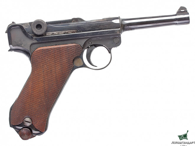 Один из видов Пистолет П-08 "Парабеллум" (Pistole 08, Parabellumpistole), 1917 год, Германия - Увеличенное изображение