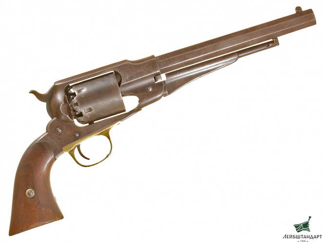 Один из видов Капсюльный револьвер Ремингтон (Remington), модель 1858 года в футляре, США - Увеличенное изображение