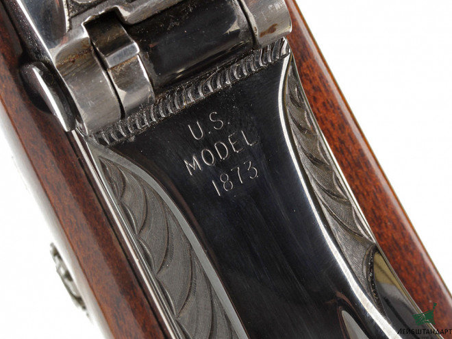 Один из видов Кавалерийский карабин Спрингфилд обр.1873 года (Springfield M1873 "Trapdoor" Carbine) в памятном заказном исполнении, в футляре. США - Увеличенное изображение
