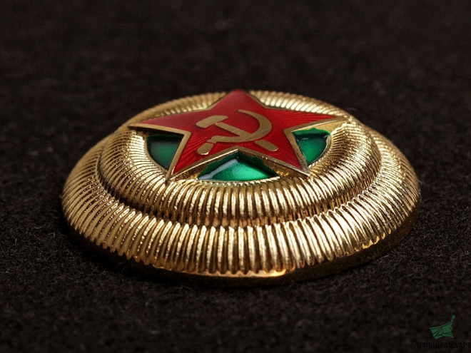 Изображение Кокарда генерала Пограничных войск НКВД обр. 1940 г., СССР, копия - Увеличенное изображение