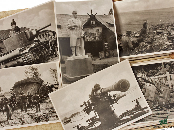 Фотография Набор из 100 фото в подарочном футляре "Горные егеря в походе против СССР", 1942 год, Германия - Увеличенное изображение