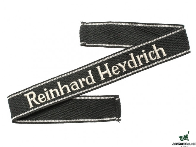 Фотография Нарукавная солдатская лента 11-го полка СС "Reinhard Heydrich", Ваффен-СС (Германия), Копия - Увеличенное изображение