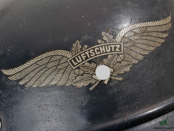 Фото Стальной шлем службы ПВО "Люфтшутц" (Luftschutz), Германия - Увеличенное изображение