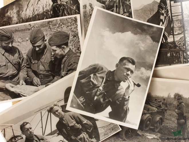 Фото Набор из 100 фото в подарочном футляре "Горные егеря в походе против СССР", 1942 год, Германия - Увеличенное изображение