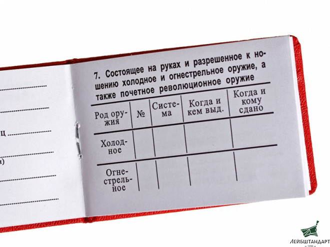 Один из видов Удостоверение личности начальствующего состава Красной армии. СССР, копия - Увеличенное изображение
