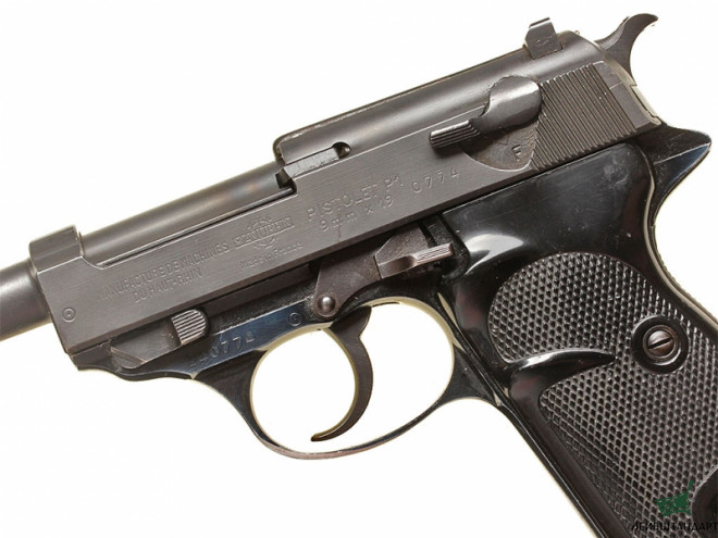 Один из видов Пистолет Вальтер П-38 (П 1) - (Walther P-38 (Р-1), Франция - Увеличенное изображение