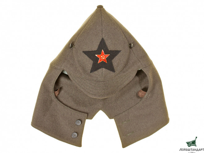 Один из видов Буденовка суконная зимняя обр.1924 года, инженерные войска РККА. СССР, копия - Увеличенное изображение