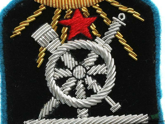 Изображение Нарукавный знак корпуса военных топографов обр.1923 г. РСФСР, копия - Увеличенное изображение