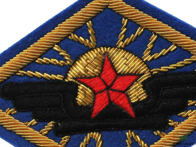Изображение Нарукавный знак авиации РККА обр.1920 г. / военного летчика РККА обр.1922 г. РСФСР, копия - Увеличенное изображение