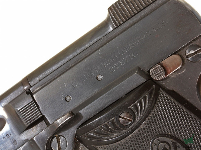 Один из видов Пистолет Штайр-Пипер обр.1908 года (Steyr-Pieper M1908), Австрия - Увеличенное изображение